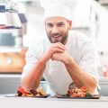 smiling chef in kitchen