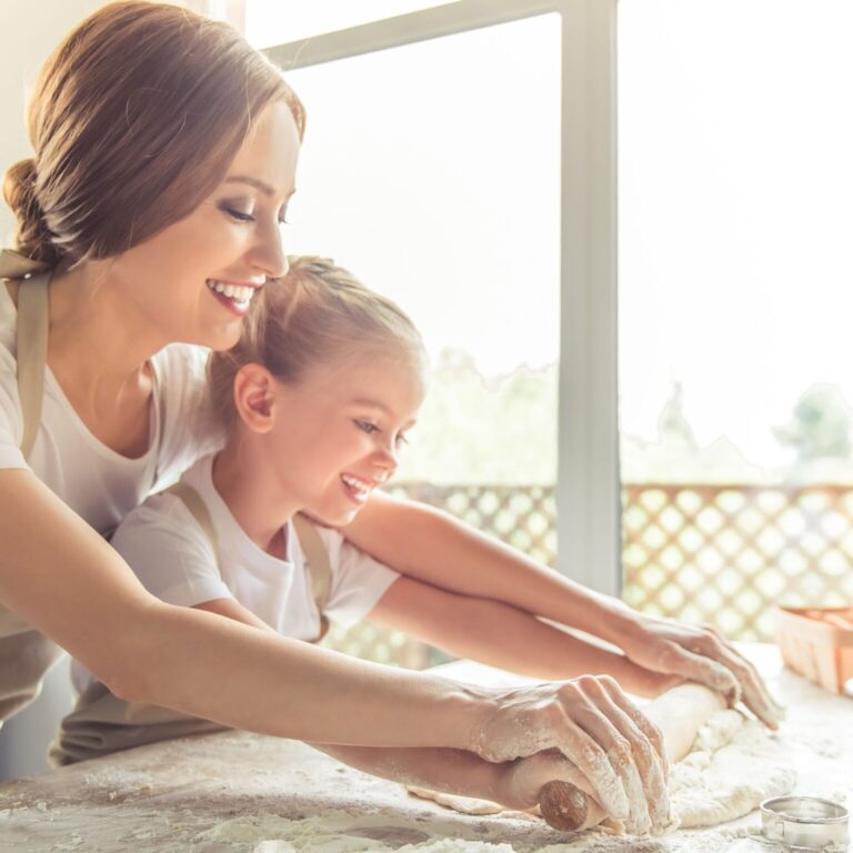 norland nanny norland nanny and girl baking