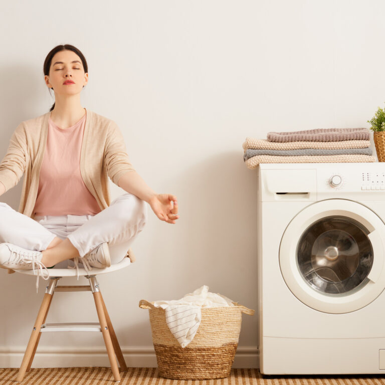woman is doing laundry woman is doing laundry