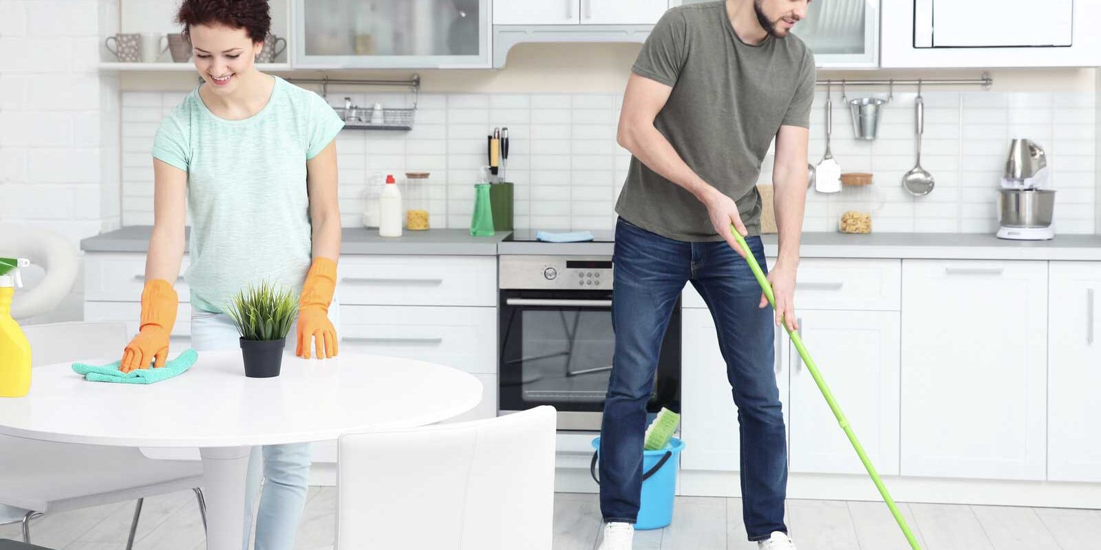 happy domestic couple