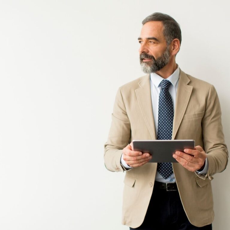 house manager surrey man in suit with tie