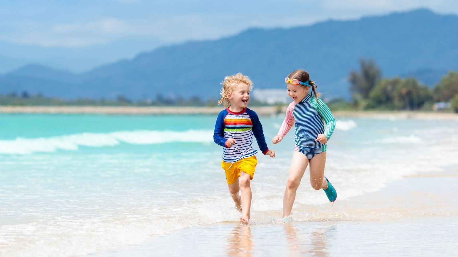 children on the beach