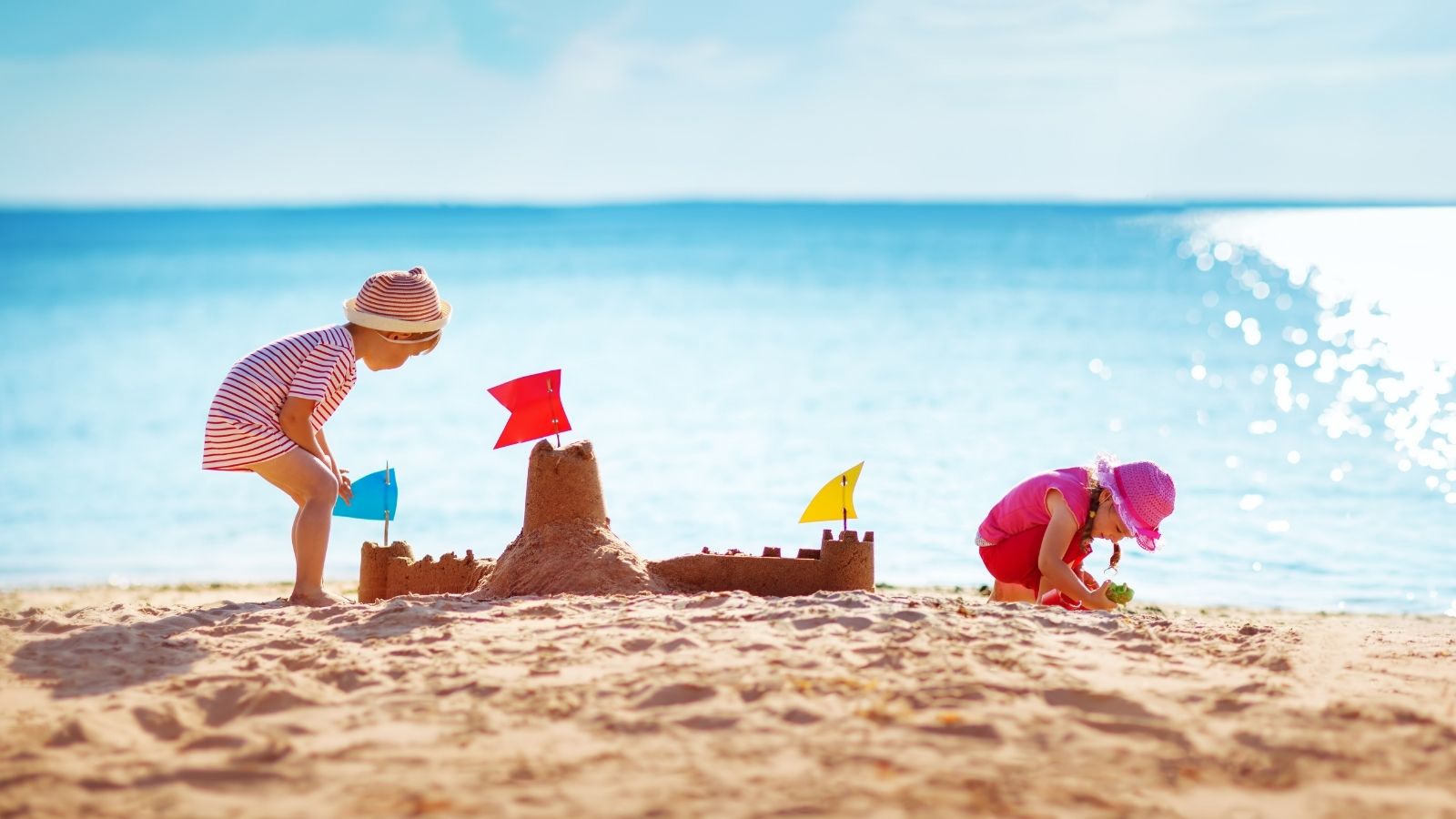 children at beach 