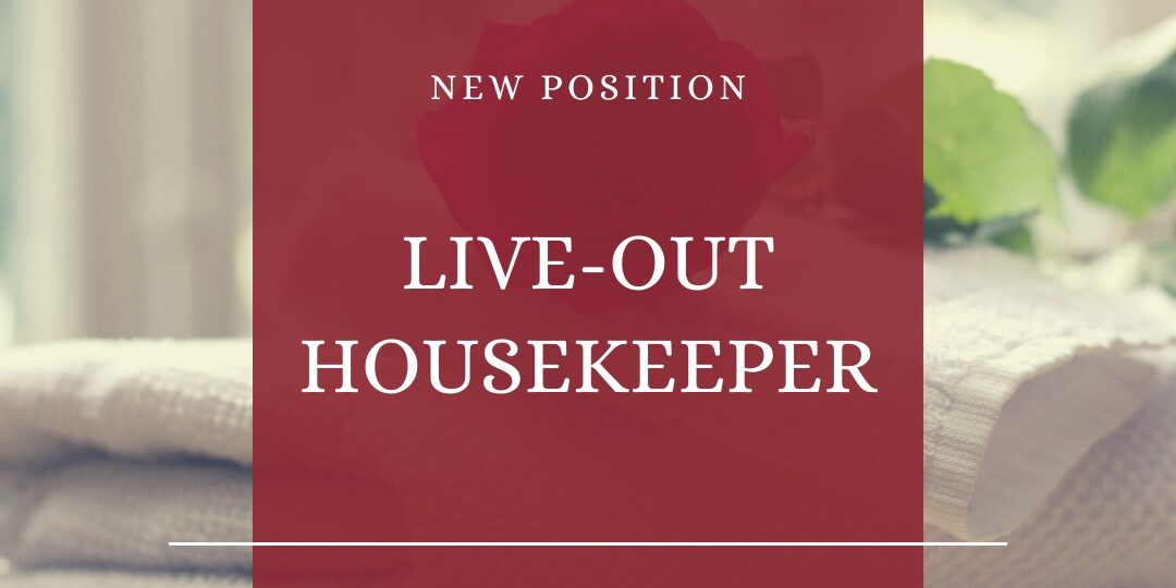 HK live out housekeeper