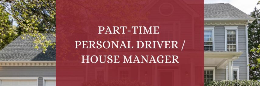 personal driver house manager