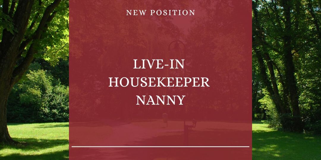 live in housekeeper nanny londonn